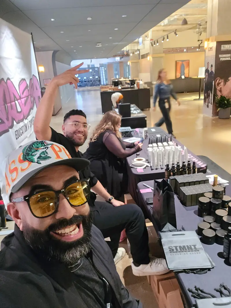 Selfie at the Bodega and STMNT trade show booth