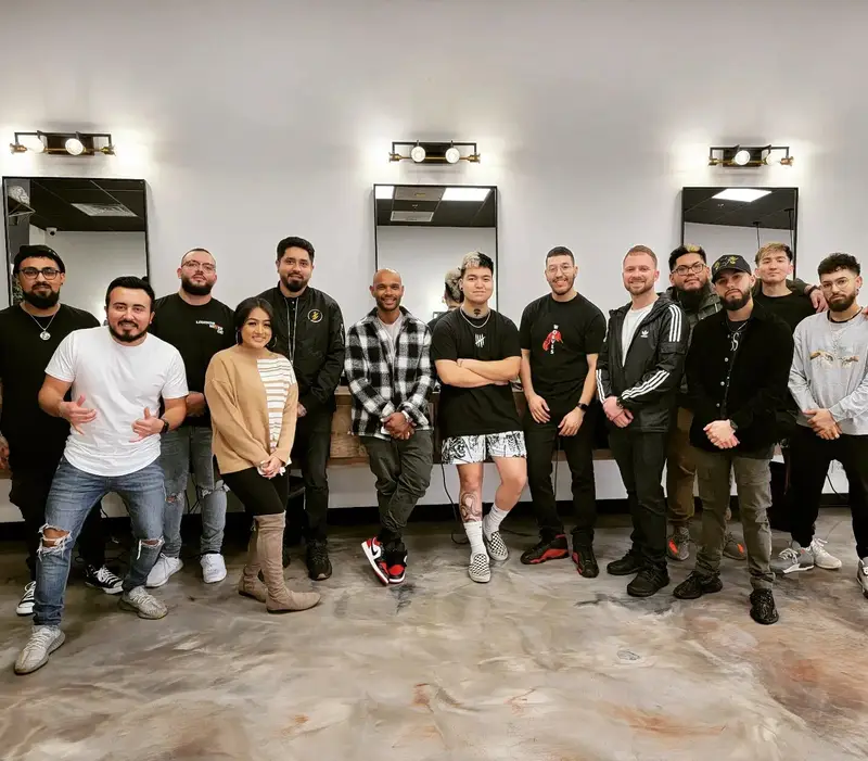 The team after a hands-on class with visiting educator Kevin Luchmun.